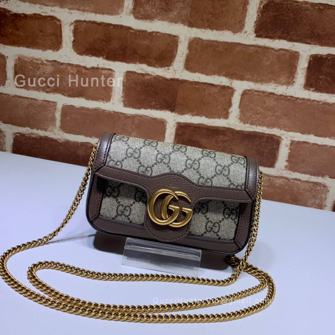 Gucci GG Canvas Super Mini Bags Brown 476433